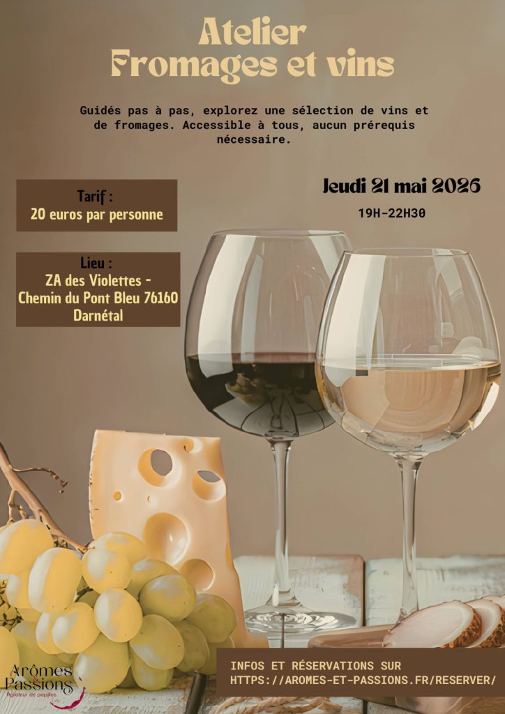 Atelier dégustation vins et fromages à Rouen